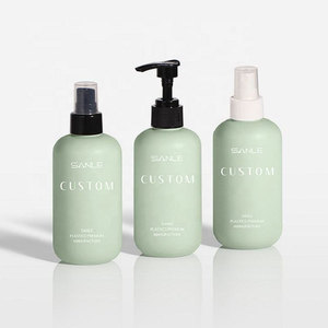 Sanle Custom Pe Plastic <b>Bottles</b> Cylinder Shape With <b>Pump</b> Head Nozzle Screw Cap Screen Printing For Shampoo Conditioner - Product Image 1