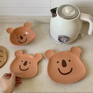 SYL-cuencos de cerámica con dibujos de <span class=keywords><strong>koala</strong></span> para ensalada, plato de postre para el hogar, bandeja de pan, juego de vajilla para niños - Product Image 1