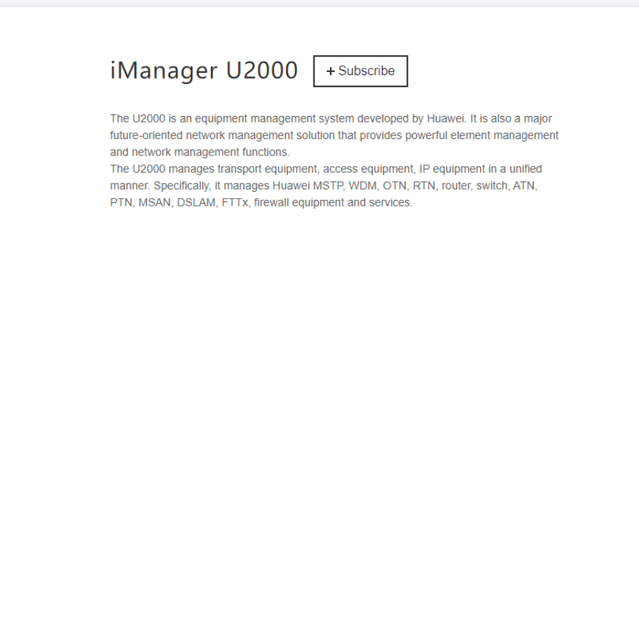 U2000 Software Telecom Parts Genre Product