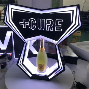 Logotipo personalizado, botellas de varios colores, glorificador LED VIP Nexus, botella de champán, presentador para eventos, fiesta, salón, Bar, club nocturno