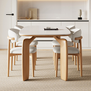 Bộ bàn ăn gỗ cổ điển hiện đại, chất lượng cao, nội thất ngoài trời, kèm bàn và ghế - Product Image 5