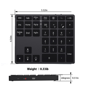 Backlight Wireless Mini Numeric Keypad BT RGB Rechargeable 35-Key USB 3.0 Laptop/<b>Tablet</b> <b>Keyboard</b> Data Entry - Product Image 5