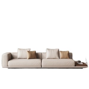 Sofá de cuero genuino Alien Horizon, forma Horizon, muebles modernos minimalistas para sala de estar, para villas y apartamentos. - Product Image 5