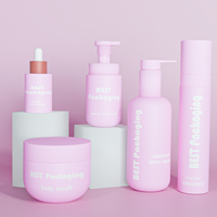 Ensemble de flacons pulvérisateurs pour sérum cosmétique rose, 30 ml, 150 ml, 250 ml, 250 ml, L200 ml, emballage en plastique pour soins de la peau