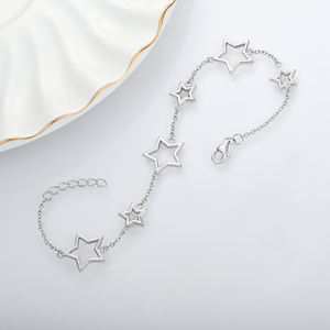 Bracelet <span class=keywords><strong>Xlove</strong></span> tendance réglable avec de nombreux motifs étoiles creux en argent 925, accessoires pour hommes, luxe - Product Image 3