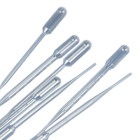 Pipettes de laboratoire jetables en plastique 1/2/3/5/10mL transparentes avec compte-gouttes de liquide Pasteur à transfert gradué