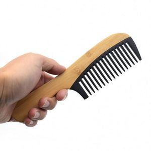 <b>Creative</b> <b>Gift</b> Bamboo Handle Wide Tooth Hair Comb - Product Image 3