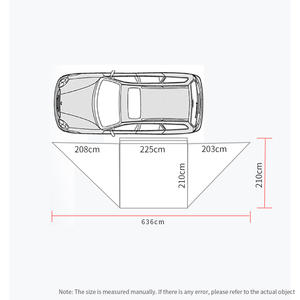 Auvent <span class=keywords><strong>de</strong></span> voiture tout-terrain 4x4 robuste, autoportant, à 180 degrés, avec éclairage LED - Product Image 4