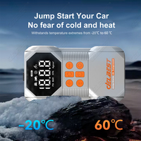 Démarreur de secours 600A avec batterie 6400mAh, 150 PSI, 10+ protections de sécurité pour moteurs essence 6.0L et diesel 5.0L