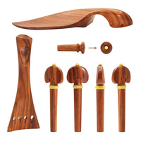 High-end 4/4 Violin Rosewood Four-Piece Set with Chin Rest Tailpiece Pegs-VACC-002 Model Made in Jiangsu Cardboard Box Packaging