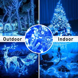 Lampu setrip Led 32,8 kaki dekorasi pohon luar ruangan lampu peri Led warna-warni RGB untuk DIY pesta pernikahan kamar tidur teras Natal