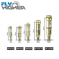 M8x65 Kit de 3 Chevilles d'Expansion en Acier Robuste pour Ancrage Mural et Fixation Murale en Béton, Vente en Gros Usine