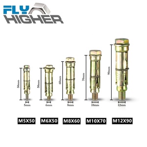 M8x65 3-Piece Heavy Duty Steel Shield Wall Anchor Expansion Concrete Bolts For Masonry Fixing Wholesale Factory - Product Image 3
