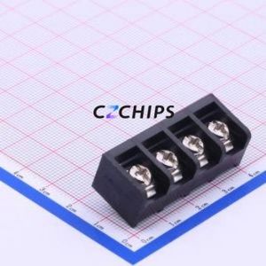 DBT50-9.5-4P-BK-P Barrier Terminal Block P=9.5mm Connector ( Barrier Type: Three Sides )( Pitch: 9.5mm )( Construction: 1x4P ) - Product Image 1