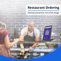 Tablette Android 8 pouces avec écran tactile capacitif LCD en forme de L, évaluateur de commentaires, commande de restaurant, caméra NFC