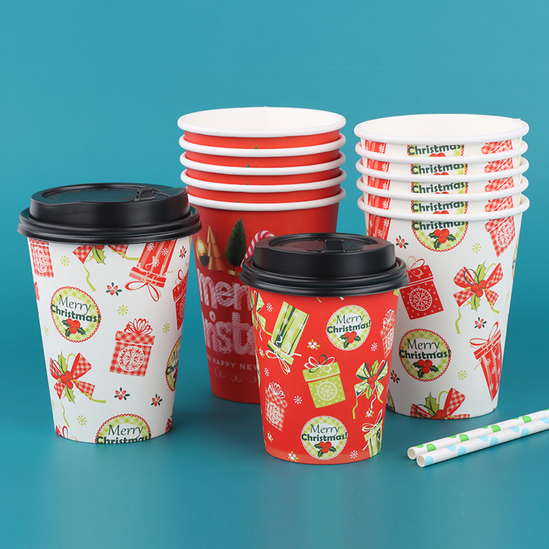 Custom Paper Cups Logo Printed Disposable Water Cup Hight Quality Coffee Cups With Lids