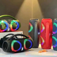 Mini Boombox 3 Speaker Portabel Nirkabel dengan Pegangan LED, Lampu LED RGB, Tahan Air, Kolom PC, USB untuk Pemutaran Musik di Luar Ruangan, Hadiah