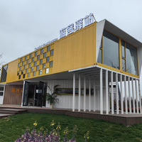 Maison conteneur modulaire à deux étages, en kit, pour hôtel et parc, boutique mobile, salle d'exposition, certifiée CE, design moderne, structure en acier