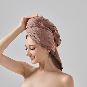 Vente chaude doux rapide absorbant grande gaufre <span class=keywords><strong>cheveux</strong></span> <span class=keywords><strong>serviette</strong></span> Wrap pour les femmes <span class=keywords><strong>cheveux</strong></span> <span class=keywords><strong>bouclés</strong></span> séchage <span class=keywords><strong>serviette</strong></span> personnalisé séchage rapide Turban <span class=keywords><strong>serviette</strong></span> - Product Image 4