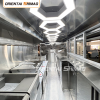 Remorque alimentaire carrée de 18,70 pieds, couleur personnalisée, avec équipement pour entreprise de restauration mobile