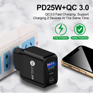 Cargador de Pared USB C de 25W PD con QC 3.0, Adaptador de Corriente Rápida con Doble Puerto USB Tipo C, Carga Rápida para iPhone, Samsung, Xiaomi - Product Image 3