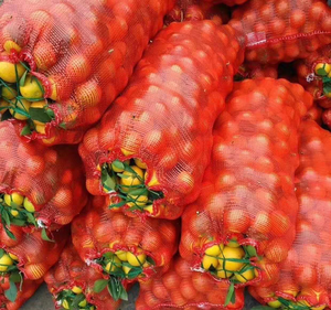 Sacs en filet de nylon rouge réutilisables avec motif dessiné pour l'agriculture - Product Image 1