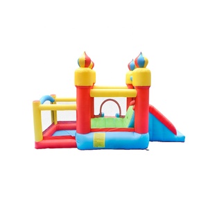 <span class=keywords><strong>Petit</strong></span> château sautant d'air gonflable commercial en nylon de videur avec le <span class=keywords><strong>ballon</strong></span> de videur de thème de glissière - Product Image 4