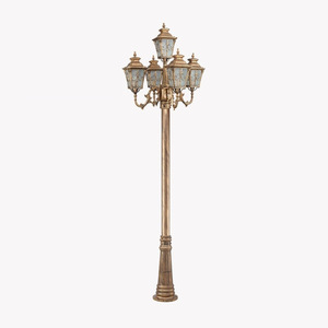 Lampadaire de jardin solaire en laiton à LED double éclairage avec abat-jour en verre IP54 3500K Blanc chaud Capteur de mouvement Garantie 10 ans Éclairage - Product Image 3
