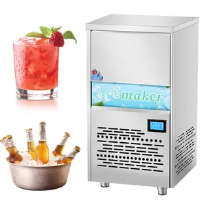 Venda quente Comercial Cube Bullet Countertop Block Dispenser High Capacity Top Ice Makers Machine