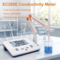 Medidor de EC Digital de Sobremesa PH200E, Analizador de Calidad del Agua con Compensación Automática de Temperatura, Uso Industrial y de Laboratorio, Plástico, OEM