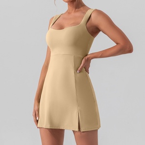 Nouvelles arrivées pour femmes : Robe-jupe une pièce sexy avec bretelles, en nylon et élasthanne extensible, pour le yoga, le fitness, le pickleball et le tennis - Product Image 5