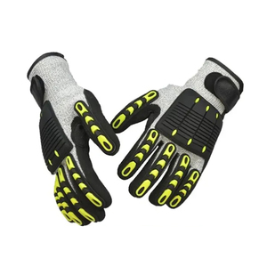 Gants de protection anti-impact pour le travail dans les champs pétroliers, huile lourde, gaz et huile, revêtement en nitrile pour la sécurité, poignets à scratch - Product Image 1