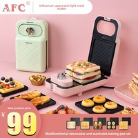 Machine à pain grillé électrique multifonctionnelle automatique pour la maison, petite taille, pour sandwichs et gaufres, modèle SW068, vente en gros RSC