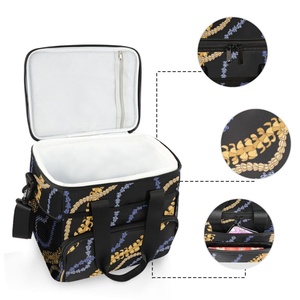 Hawaii Lei Flower Portable Customized Travel Food Takeway Women's Shoulder Bag Large Beach Insulated Picnic Cooler Bag - Product Image 4