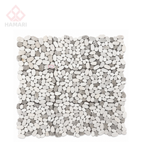 Carrelage en mosaïque de galets roulés 305x305x8mm antidérapant pour salle de bain, douche, sol, mur, décoration