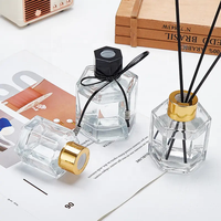 Ensembles de diffuseurs à roseaux de luxe avec logo personnalisé bouteilles en verre vides transparentes de 50ml 100ml 150ml 200ml pour les mariages et autres occasions