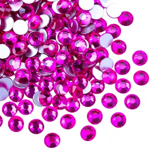 New Color Peach Red Non Hotfix Factory Wholesale Flat Back Glass Rhinestones For DIY Crafts In Bulk