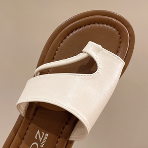 รองเท้าแตะแบบเปิดนิ้วเท้าประดับโบว์สำหรับสาวพลัสไซส์ - Product Image 6