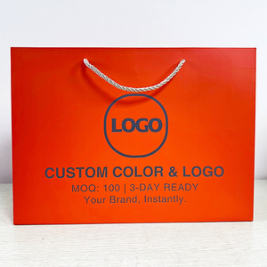 Bolsa de Papel Kraft Marrón Impresa Personalizada, 100% Reciclable, con Asa, para Supermercado, Panadería, Ropa, Empaque de Flores - Product Image 1