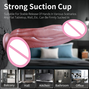 Gaya baru Thrusting Dildo getaran Super realistis Penis teleskopik besar <span class=keywords><strong>Vibrator</strong></span> penetrasi <span class=keywords><strong>Anal</strong></span> mainan seks - Product Image 4