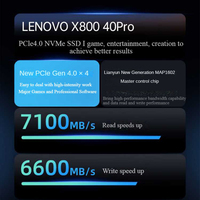 7100MB/dtk Internal kecepatan tinggi SSD Lenovo X800 40Pro PCIe 4.0 M.2 2280 NVMe 1TB 2TB 4TB Solid-state Drive untuk laptop dan Desktop