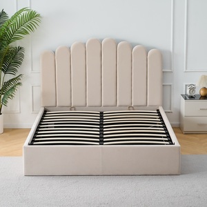 <span class=keywords><strong>Letto</strong></span> Contenitore Contemporaneo in Velluto Rosa, Personalizzabile nelle Misure Queen e King, Design Moderno Morbido con <span class=keywords><strong>Testiera</strong></span> Trapuntata - Product Image 4
