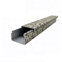 Goulotte carrée en aluminium résistante à la chaleur, motif marbre, pour câblage décoratif