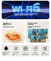Mini projecteur domestique intelligent sans fil DLP LCD 4K WiFi avec lumière LED pour l'éducation et le home cinéma