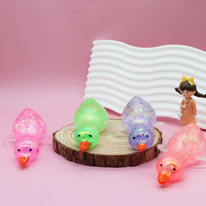 Cute Glitter Duck Maltose Filled Plastic Squishy Toy for 5 to 7 Years Old Slow Rebound Stress Relief Squeeze Toy - Product Image 3