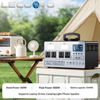 Station d'alimentation portable à ondes sinusoïdales pures 600W, générateur solaire 756Wh, démarreur de secours, pour camping extérieur et alimentation de secours d'urgence multi-usages