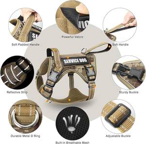 Logotipo personalizable de fábrica al por mayor de camuflaje arnés para perros grandes y medianos arnés táctico para perros - Product Image 5