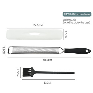Râpe à citron et à fromage en acier inoxydable 304 avec poignée en plastique et lames finement gravées pour parmesan, agrumes, chocolat, gingembre, ail - Product Image 2