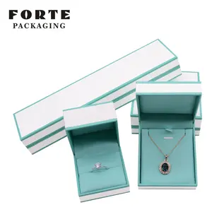 FORTE gran oferta cajas para joyas de papel joyero verde con logo