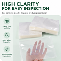 Sac sous vide durable, résistant à l'humidité et aux perforations, 7 couches coextrudées PA PE Nylon, lisse et brillant, 240m, avec encoche de déchirement, pour supermarché